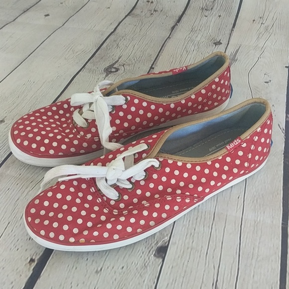 Keds Shoes - Keds | Red White Champion Dot Sneakers 8.5